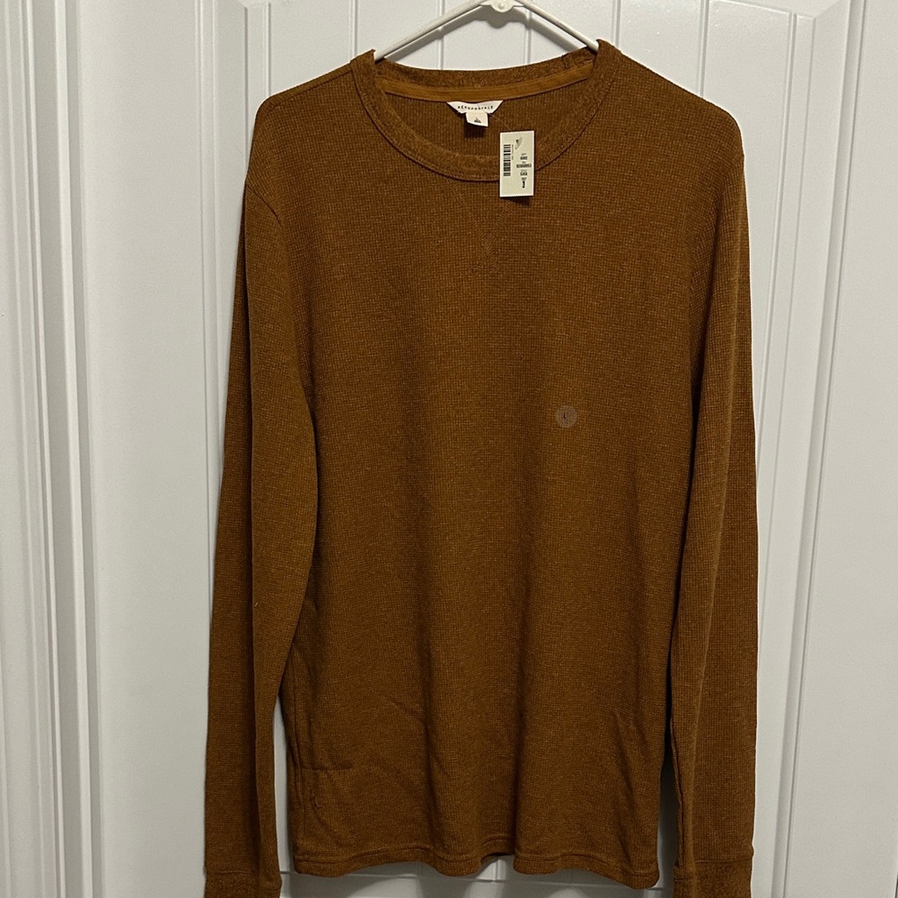 Aeropostale Men's Tan Long Sleeve Tee